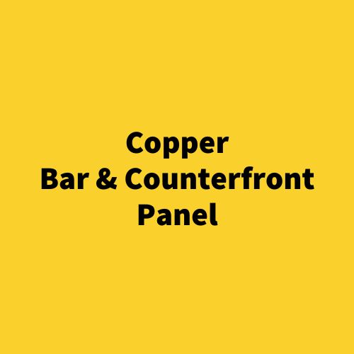 Copper Bar & Counterfront Panel – Hand-Hammered Embossed Metal – Rustic & Modern Bar Design Accent