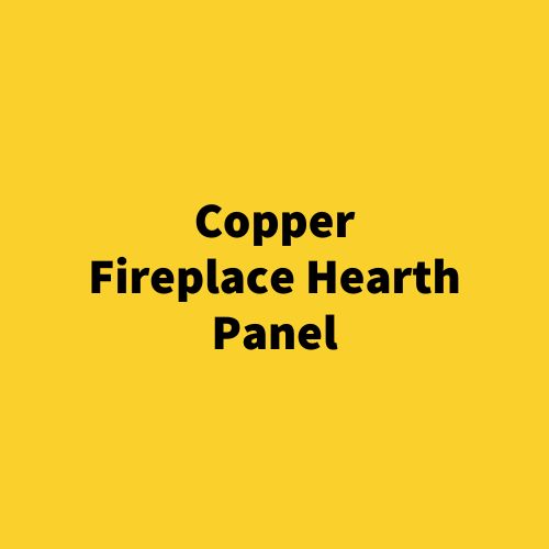 Copper Fireplace Hearth Panel – Hand-Hammered Embossed Metal Floor Protector – Custom Fire-Resistant Hearth Accent