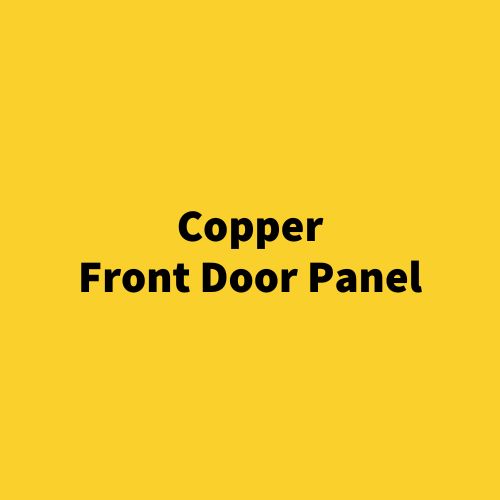 Copper Front Door Panel | Hand-Hammered Embossed Metal Door Accent for Custom Entryways