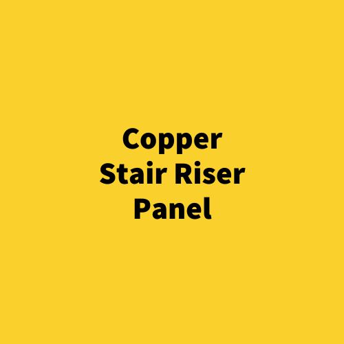 Copper Stair Riser Panel – Hand-Hammered Embossed Metal Accent – Custom Staircase Design for Homes & Businesses