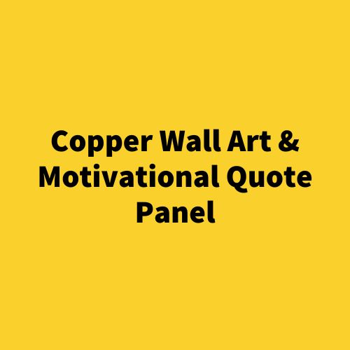 Copper Wall Art & Motivational Quote Panel – Hand-Hammered Embossed Metal Sign – Custom Inspirational Home & Office Decor