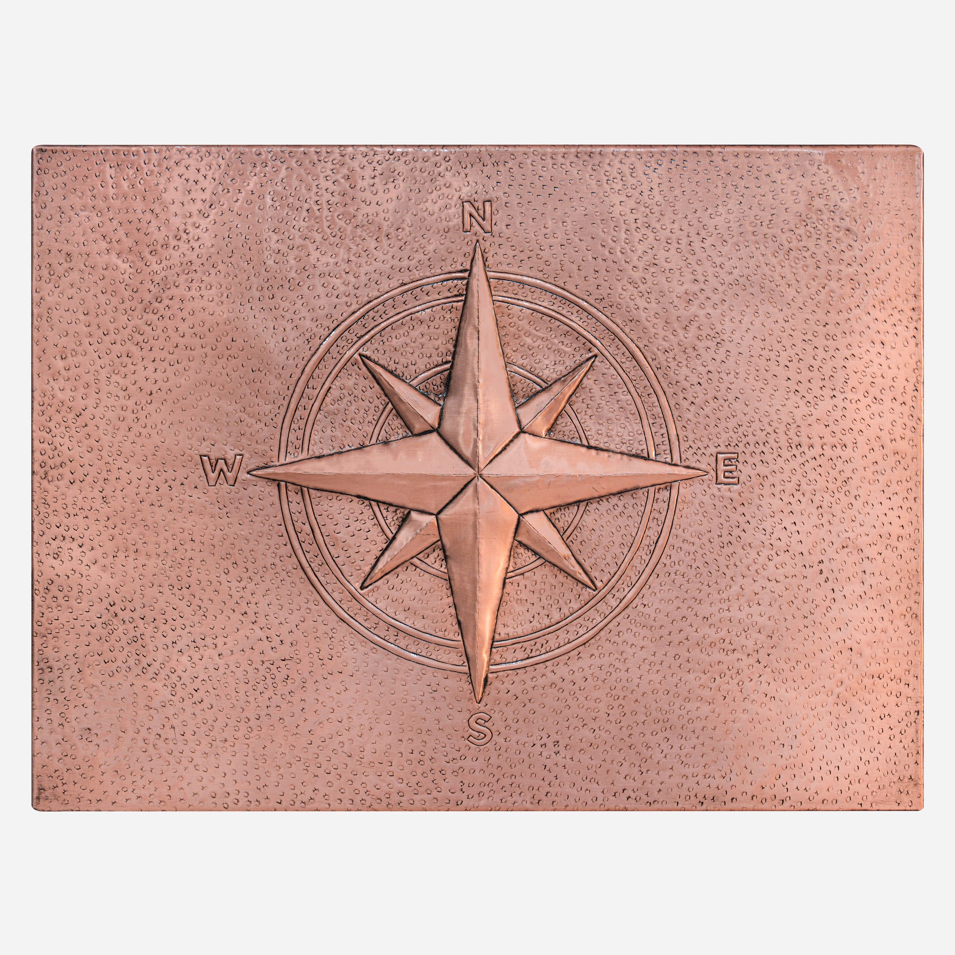 Coastal Kitchen Backsplash Tile - Copper Compass Rose - Natural Copper - Natuross