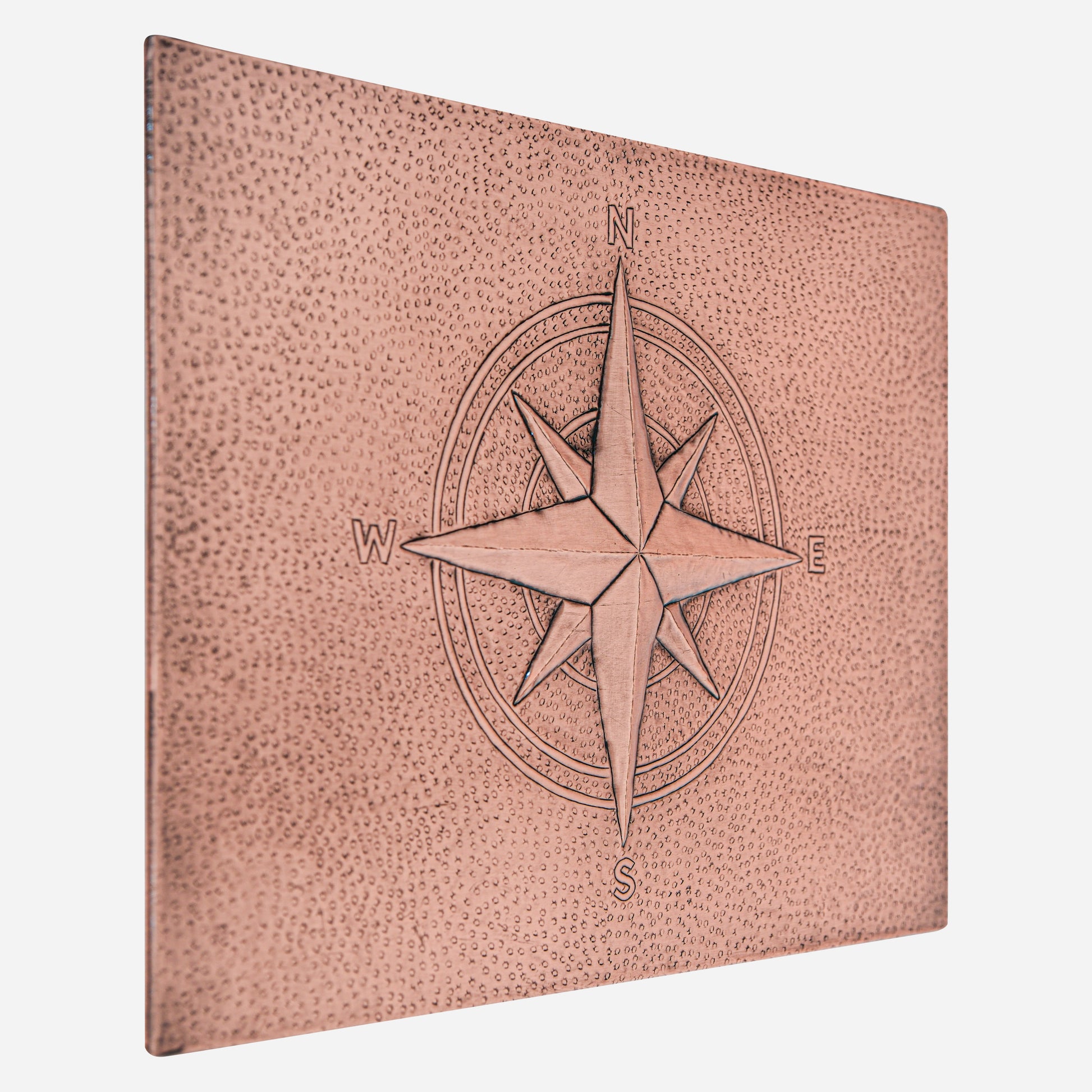 Coastal Kitchen Backsplash Tile - Copper Compass Rose - Natural Copper - Natuross