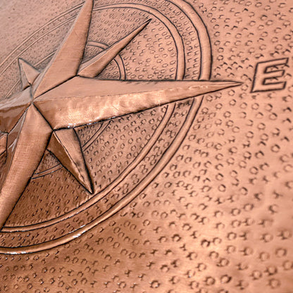 Coastal Kitchen Backsplash Tile - Copper Compass Rose - Natural Copper - Natuross