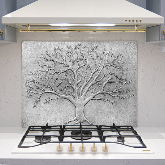 Copper Backsplash Panel (Tree of Life, Gray Color)