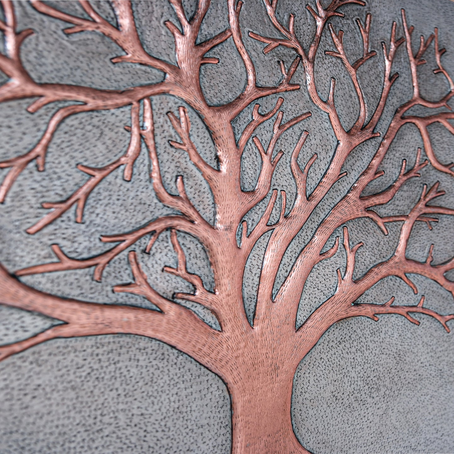 Nature-Inspired Kitchen Backsplash Tile - Copper Tree of Nature - Gray & Copper - Natuross