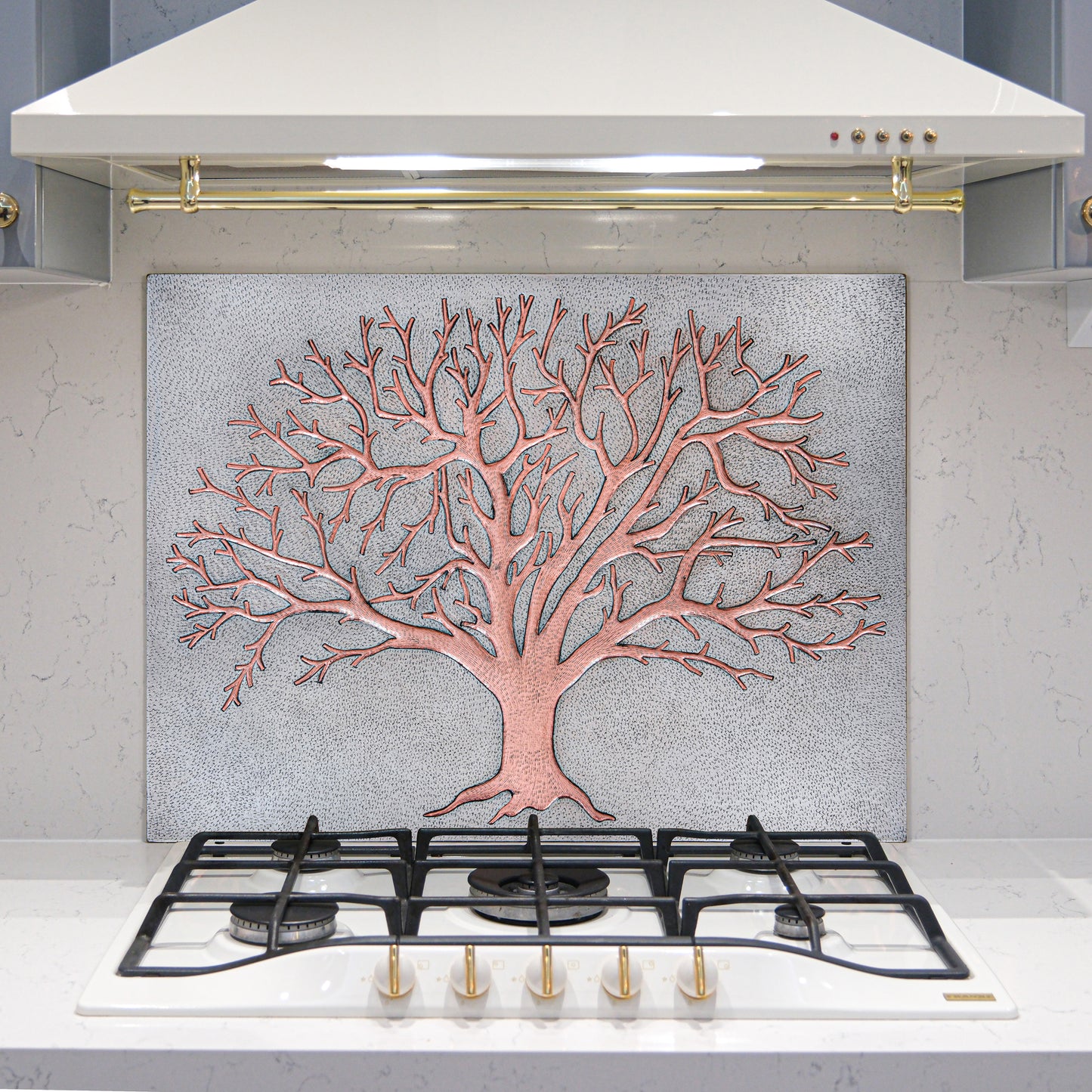 Nature-Inspired Kitchen Backsplash Tile - Copper Tree of Nature - Gray & Copper - Natuross