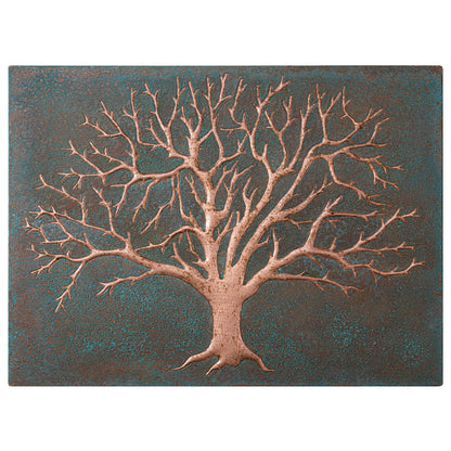 Nature-Inspired Kitchen Backsplash Tile – Copper Tree of Nature – Green Patina - Natuross