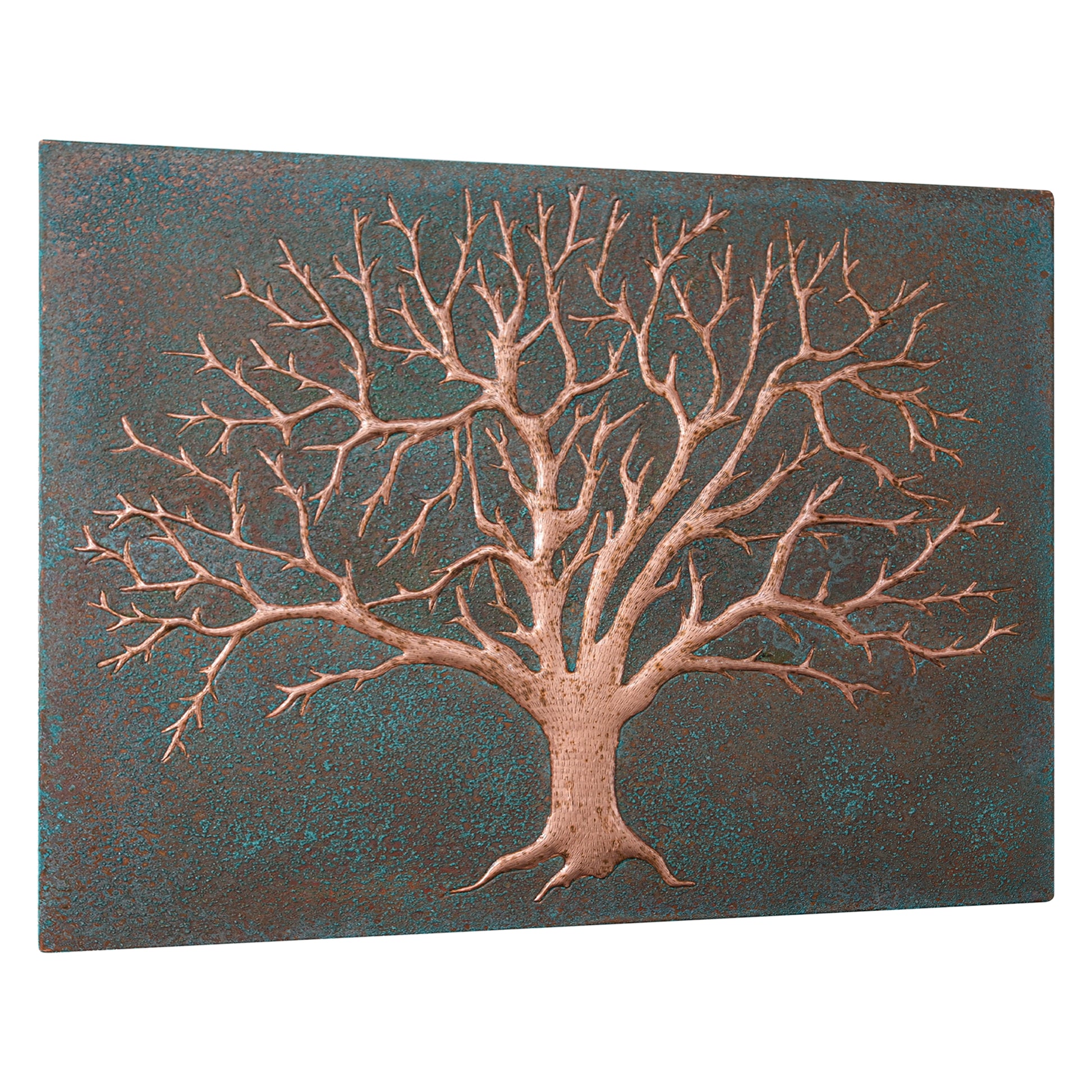 Nature-Inspired Kitchen Backsplash Tile – Copper Tree of Nature – Green Patina - Natuross