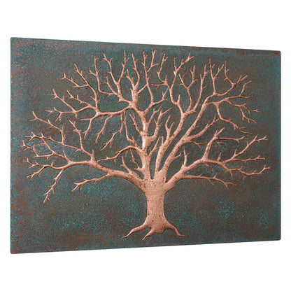 Nature-Inspired Kitchen Backsplash Tile – Copper Tree of Nature – Green Patina - Natuross
