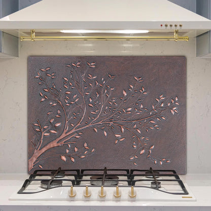 Copper Backsplash (Tree Branches, Brown Patina) - Natuross