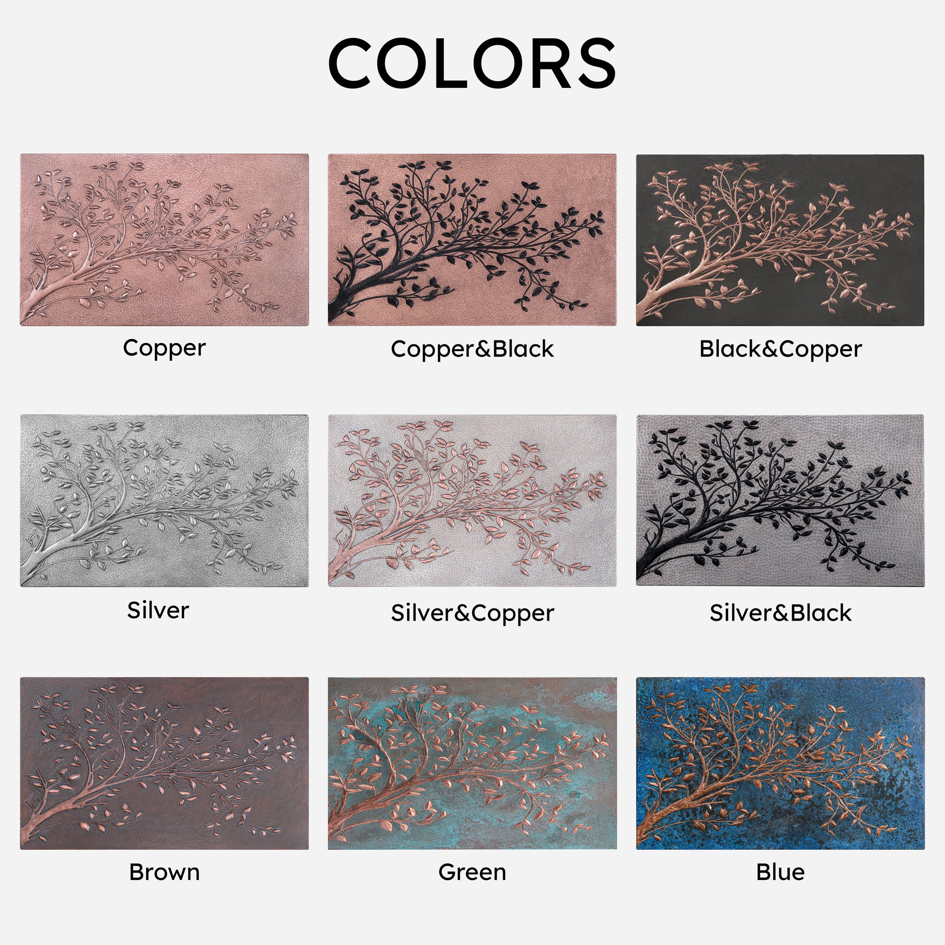 Copper Backsplash (Tree Branches, Copper&Black Color) - Natuross