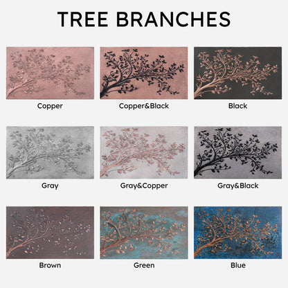 Rustic Kitchen Backsplash Tile – Copper Tree Branches – Brown Patina
