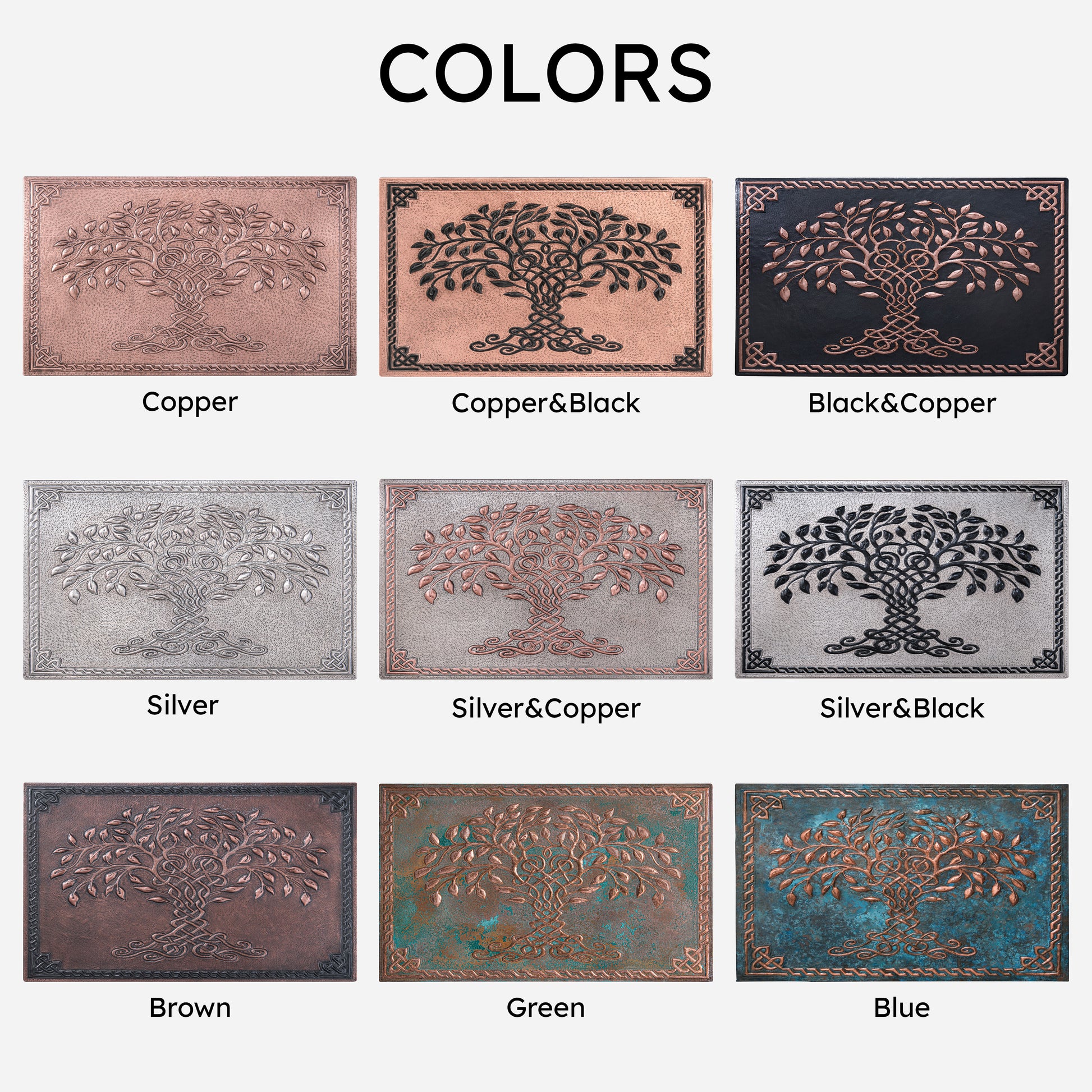 Tree of Life with Celtic Border Kitchen Backsplash Tile - Natuross