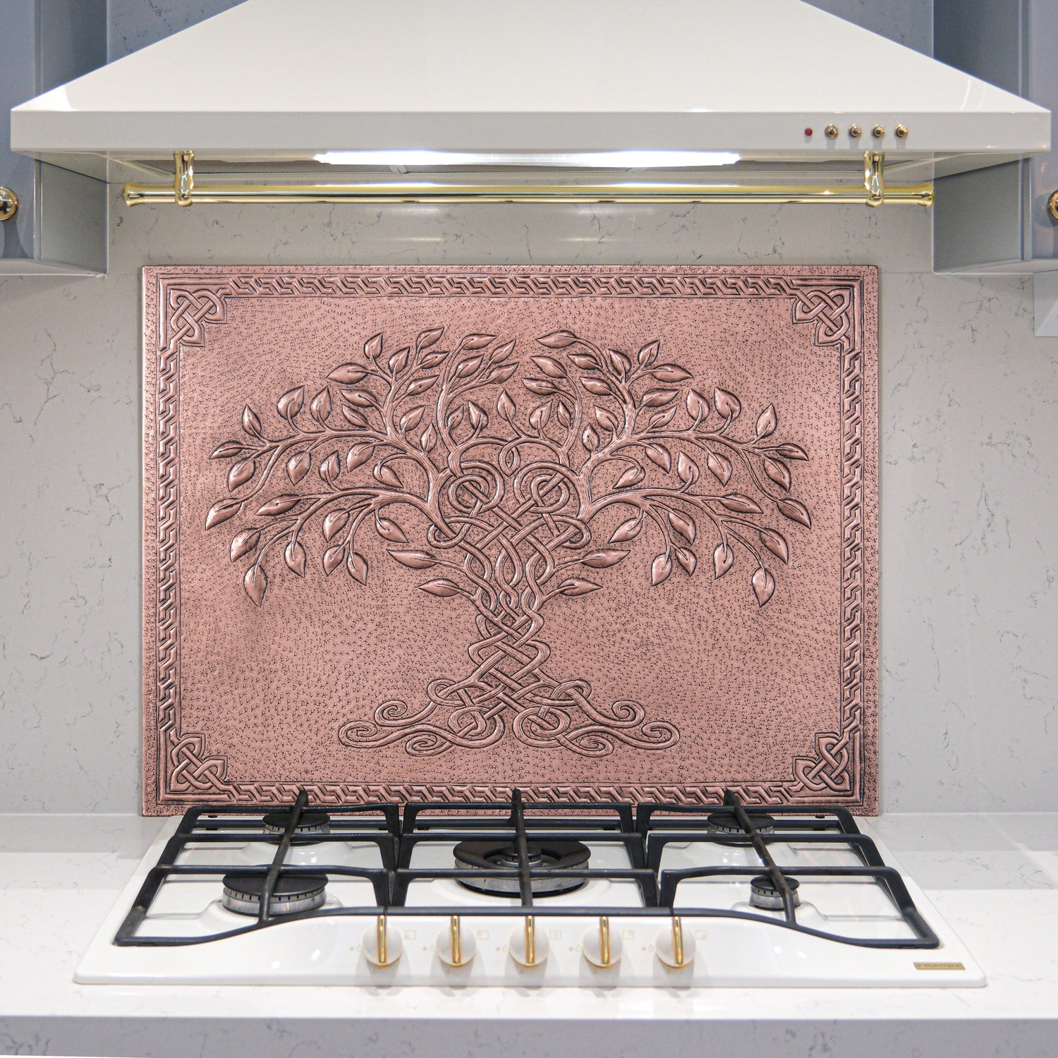 Copper Backsplash (Tree of Life with Celtic Border) - Natuross