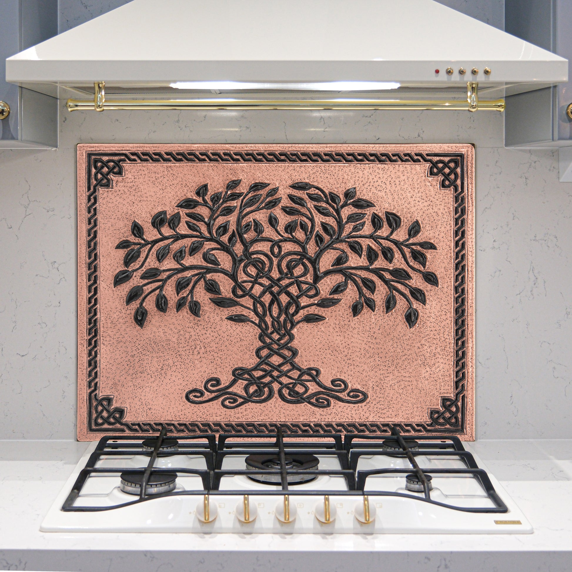 Copper Backsplash (Tree of Life, Copper&Black Color) - Natuross