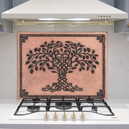 Copper Backsplash (Tree of Life, Copper&Black Color) - Natuross