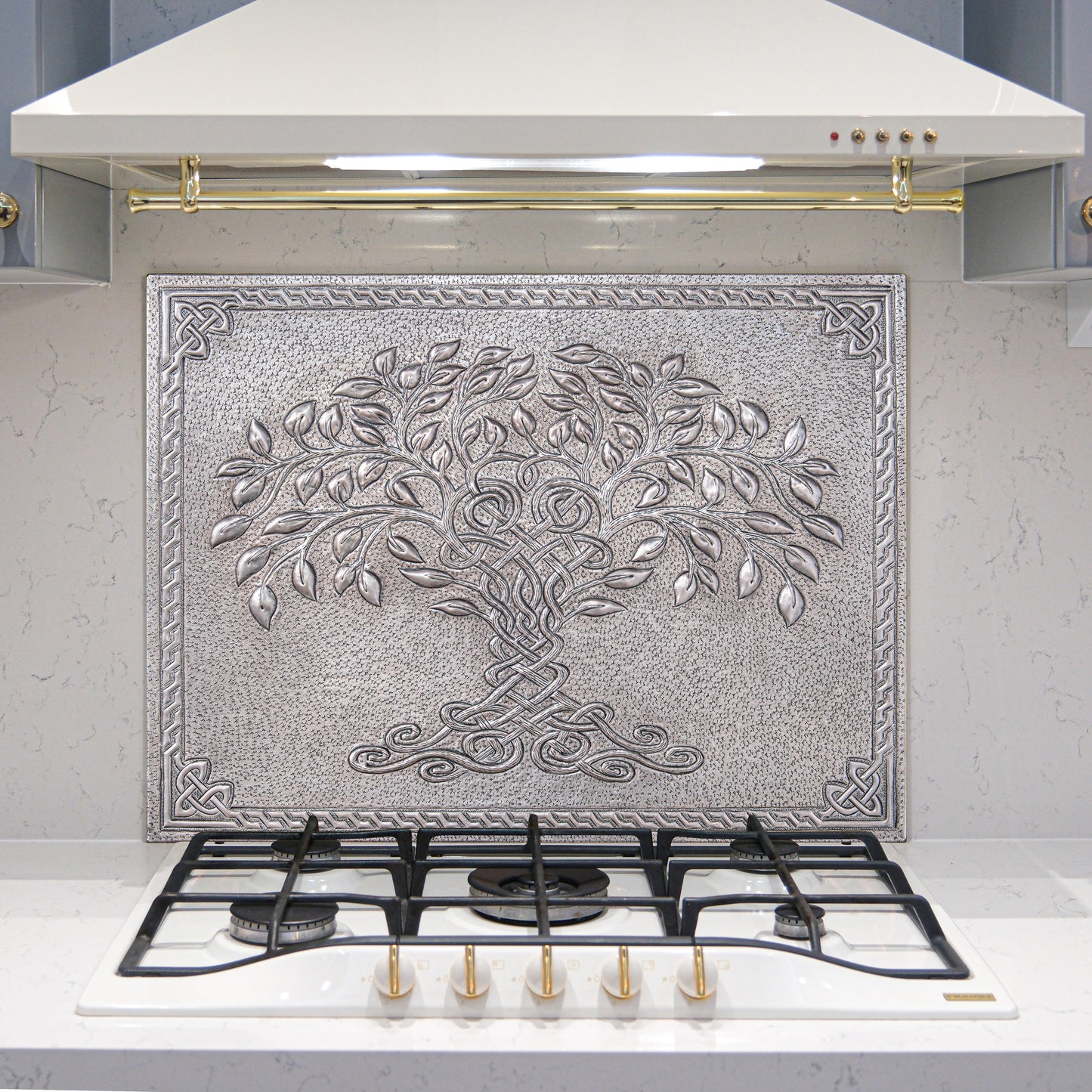 Copper Backsplash (Tree of Life with Celtic Border, Gray Color) - Natuross