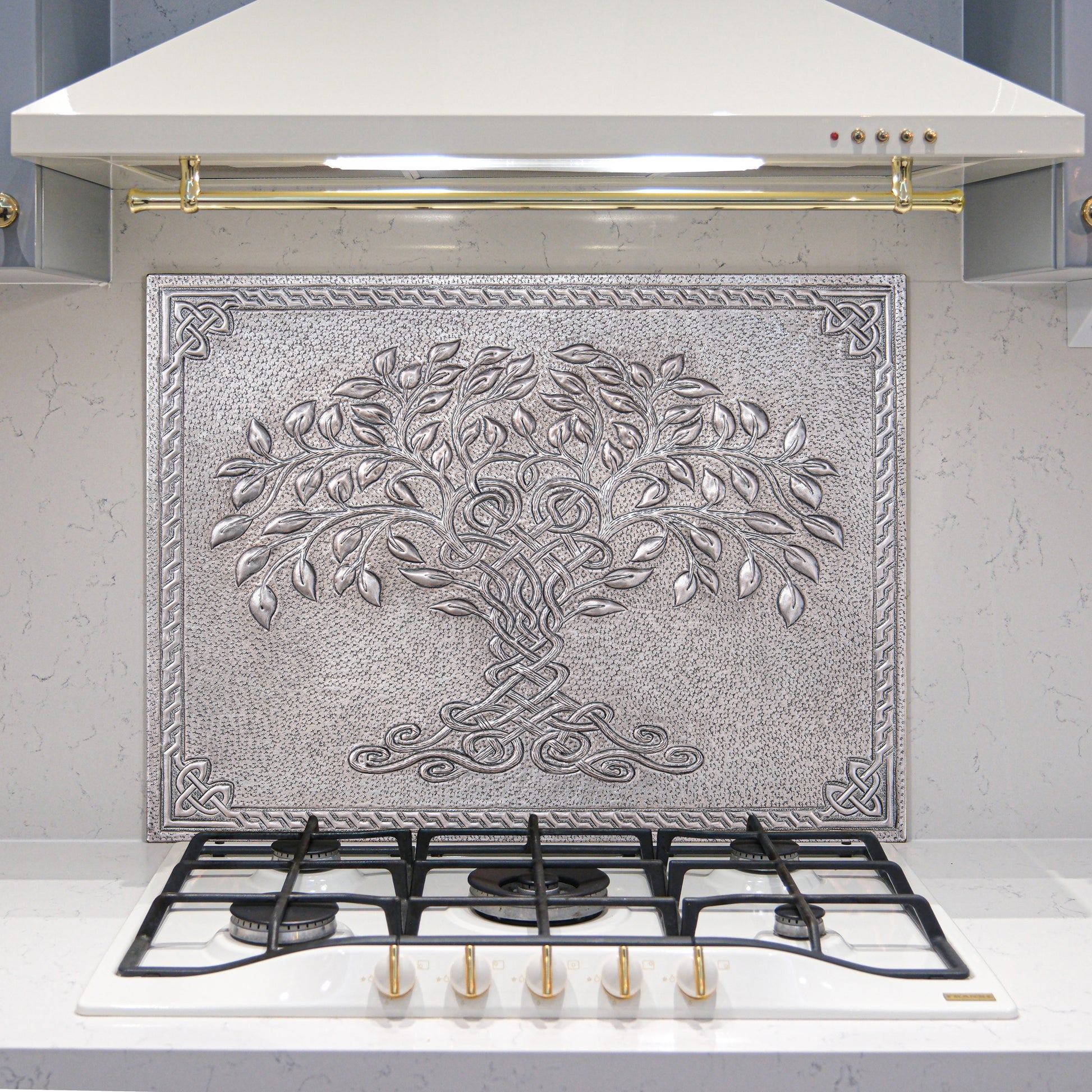 Copper Backsplash (Tree of Life with Celtic Border, Gray Color) - Natuross