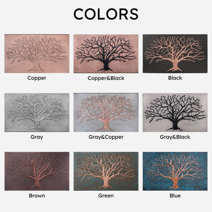 Eternal Tree Copper Backsplash in Gray & Black - Natuross