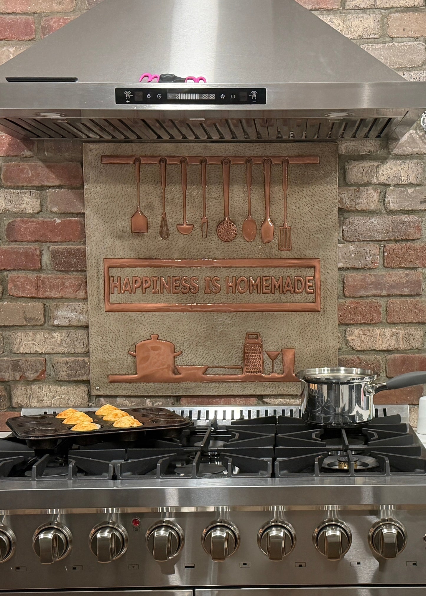 Custom Copper Kitchen Backsplash – Handmade to Your Size & Design