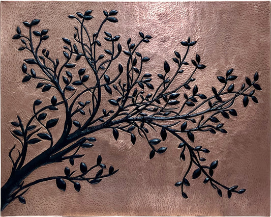 Copper & Black Tree Branches Backsplash
