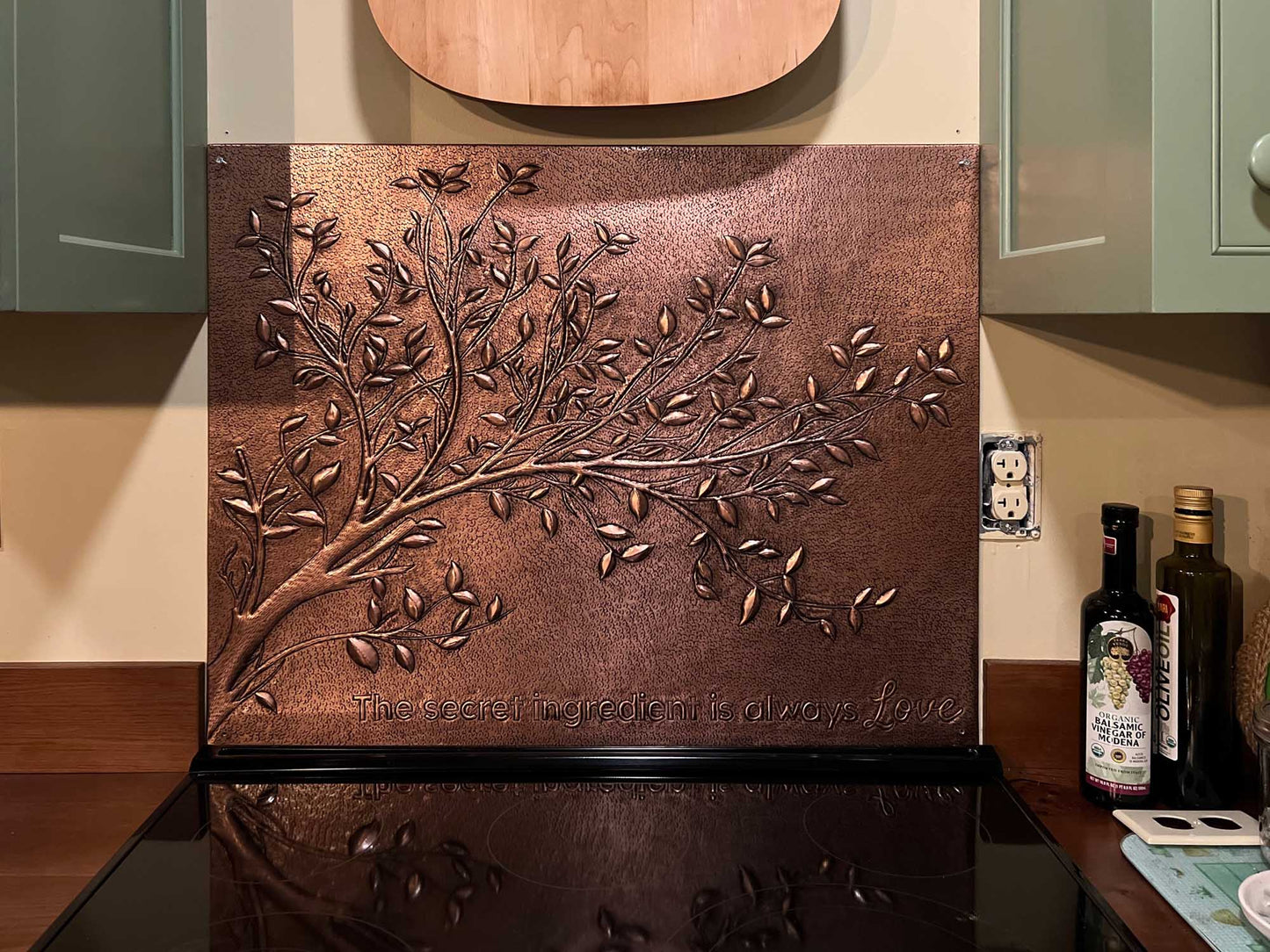 Copper Tree Branches Backsplash | Handmade Rustic Copper Kitchen Wall Art - Natuross