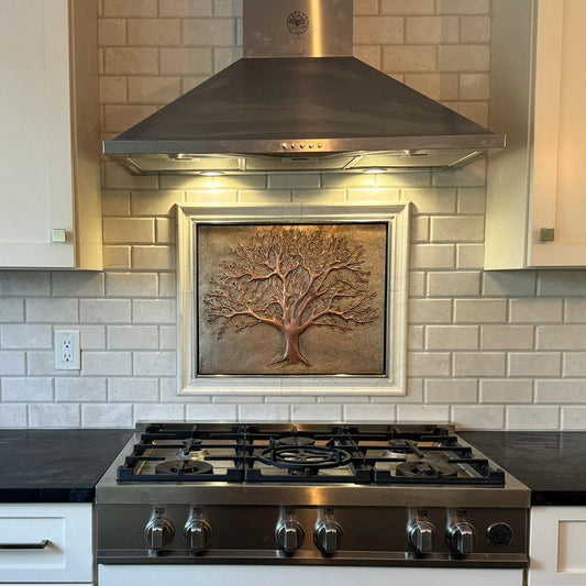 Eternal Tree Copper Backsplash in Gray & Copper - Natuross