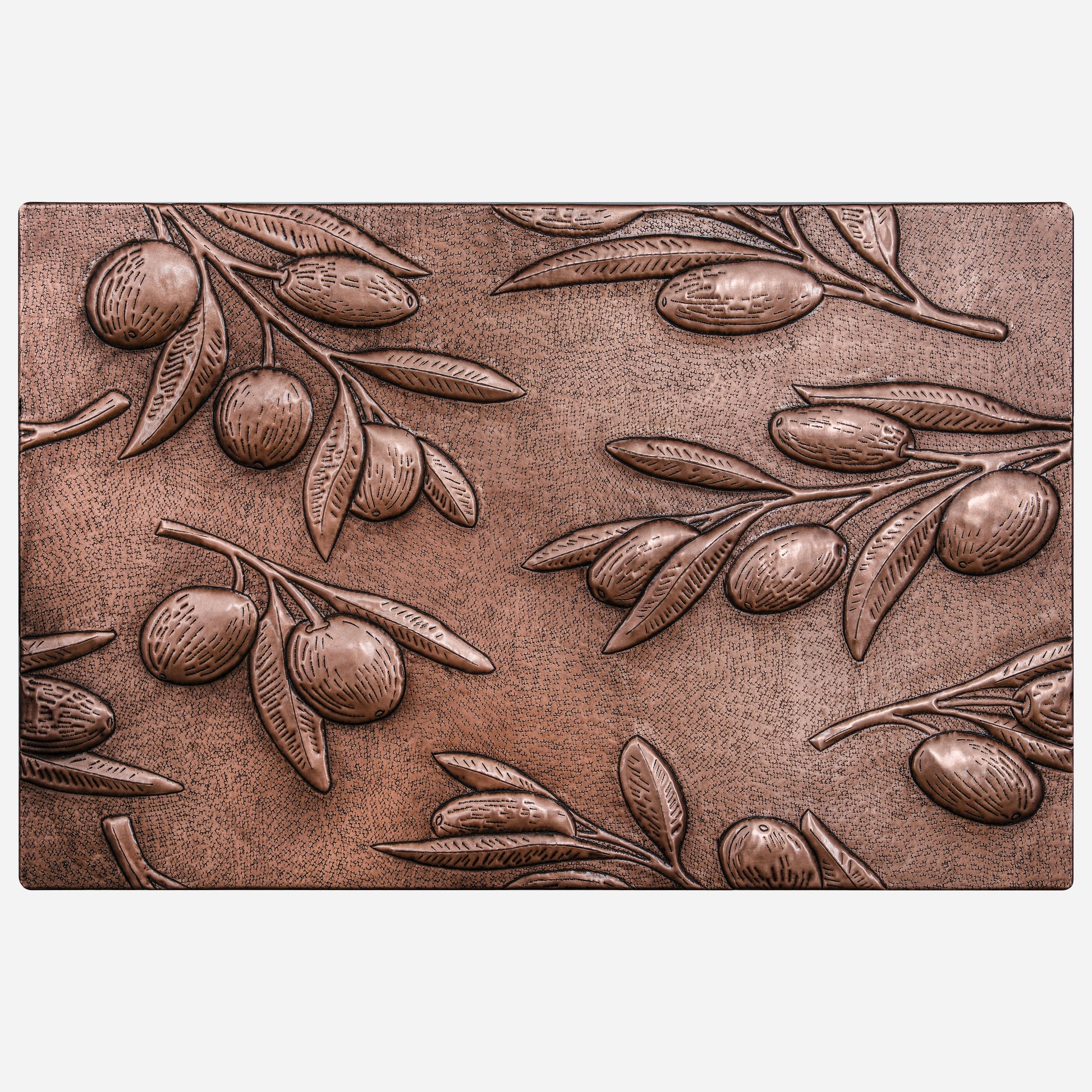Olive Branches Copper Backsplash Tile
