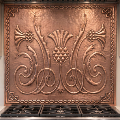 Scottish Thistle Copper Backsplash