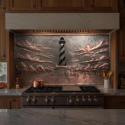 St. Augustine Lighthouse Copper Kitchen Backsplash