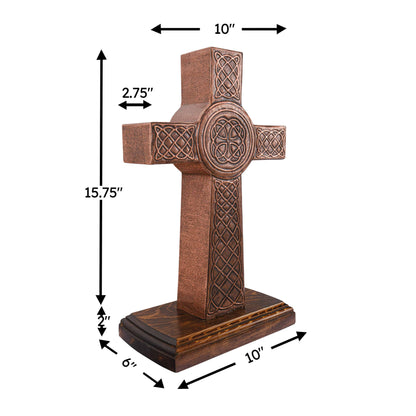 Copper Celtic Cross Sculpture