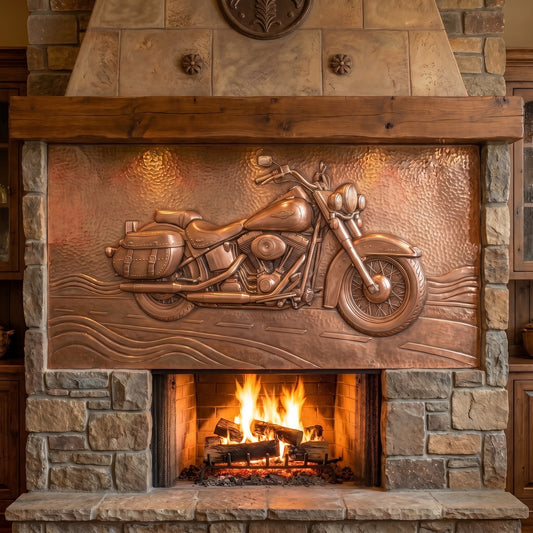 Cruiser Motorcycle Copper Panel