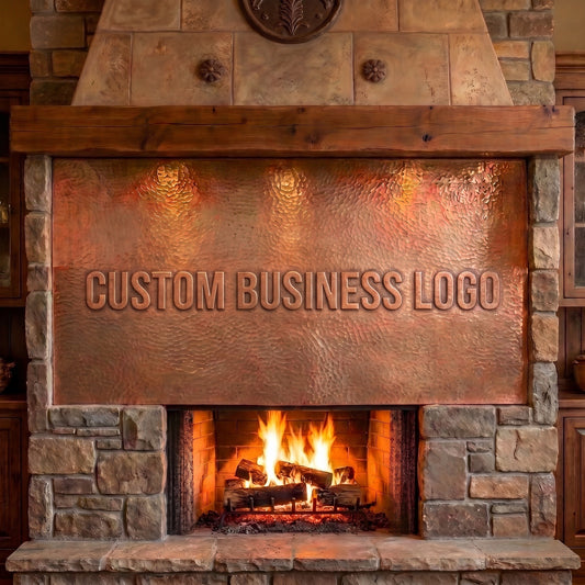 Business Logo Copper Sign