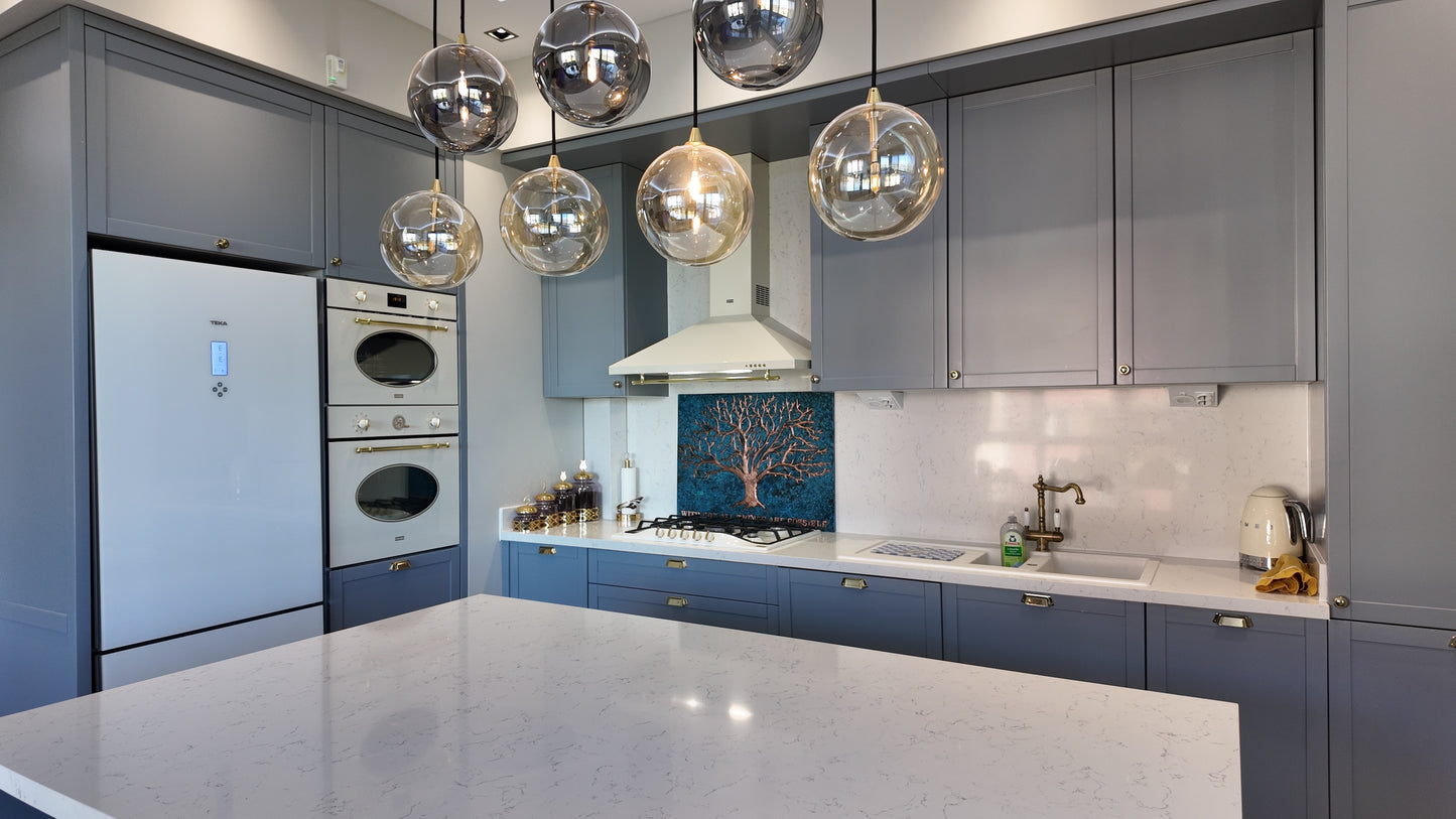 Eternal Tree Copper Backsplash in Blue - Natuross