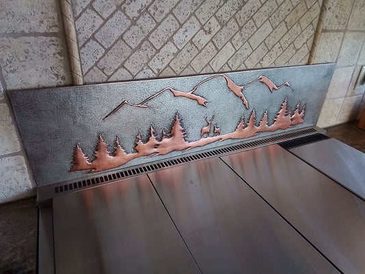 Gray & Copper Deer Backsplash