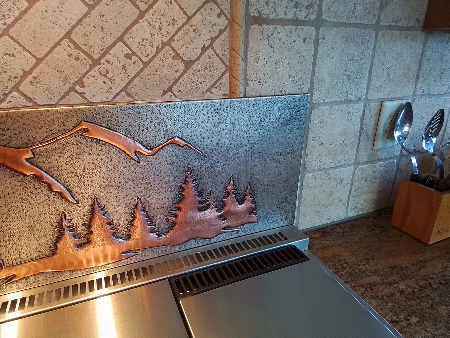 Gray & Copper Deer Backsplash