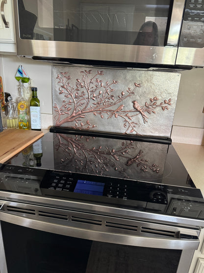 Bird Branch Copper Backsplash