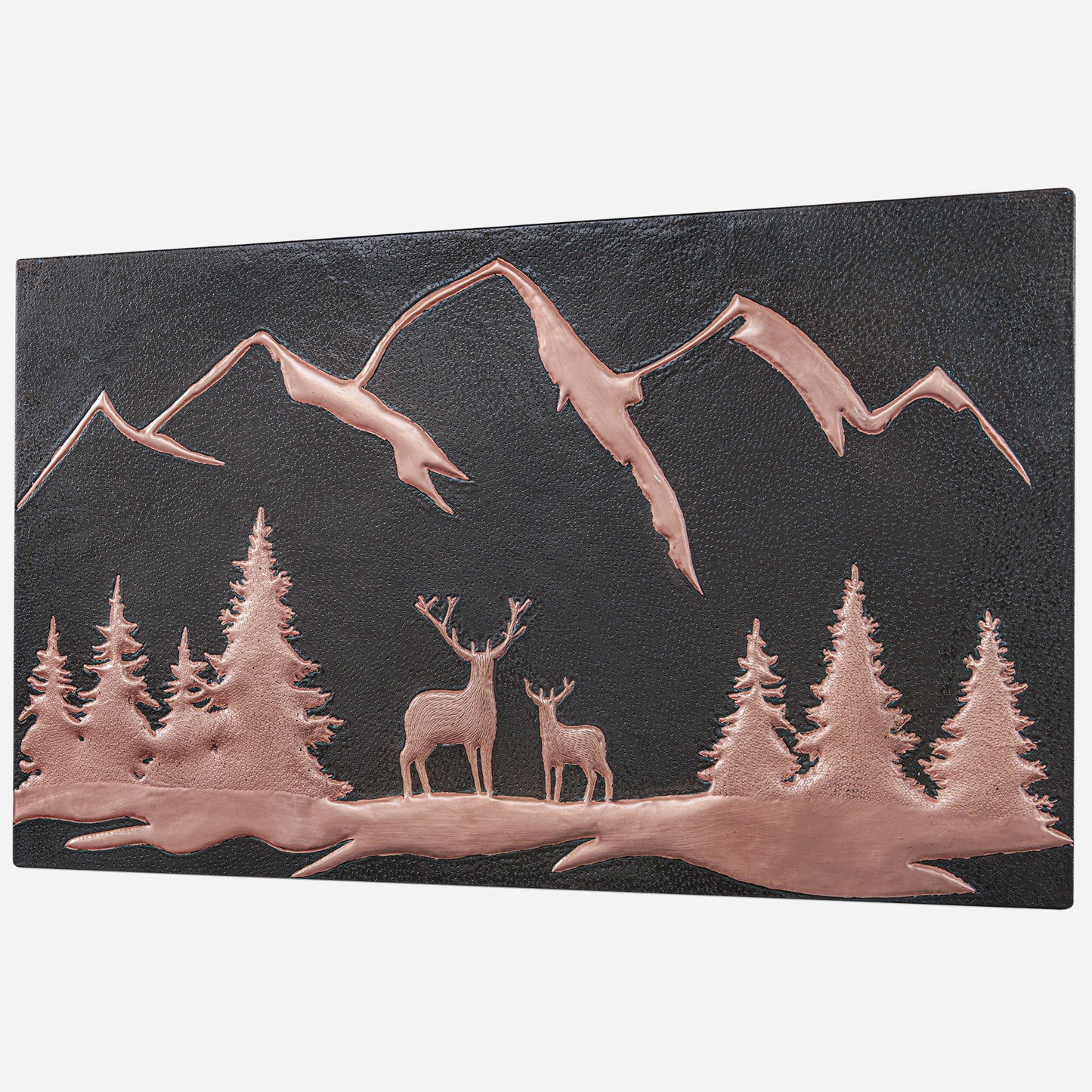 Deer Scene Kitchen Backsplash Tile 18"x30" Black