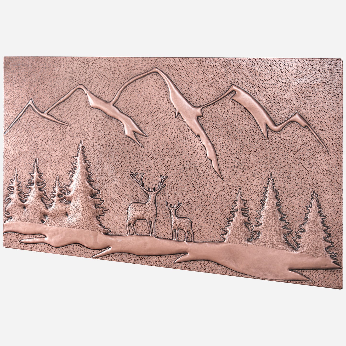 Deer Scene Kitchen Backsplash Tile 18"x30" Copper