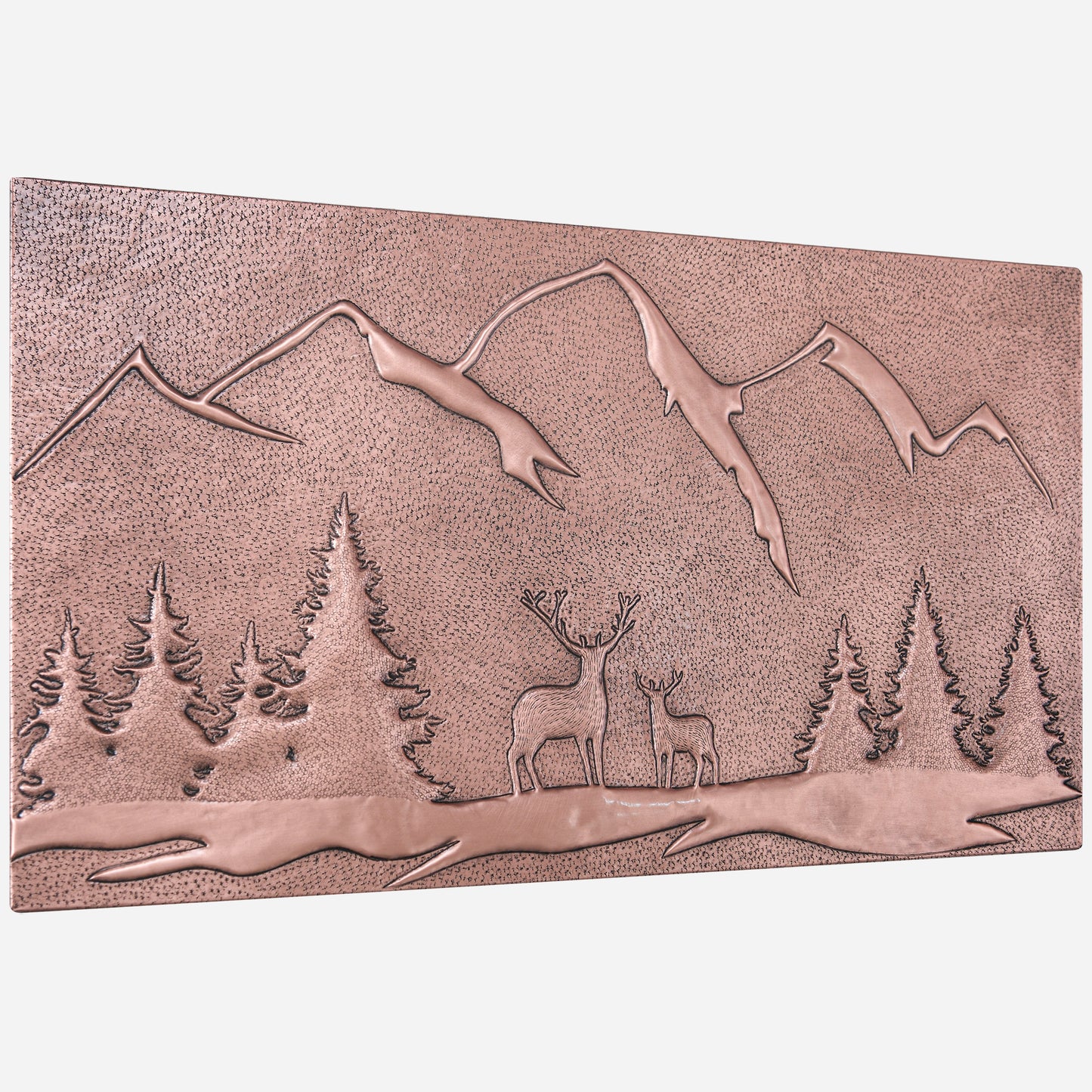 Deer Scene Kitchen Backsplash Tile 18"x30" Copper