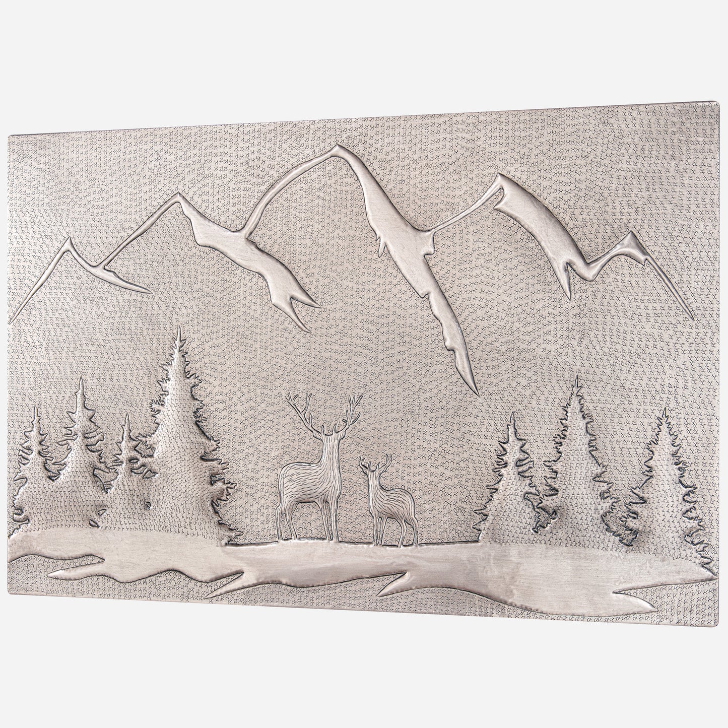 Deer Scene Kitchen Backsplash Tile 18"x30" Gray