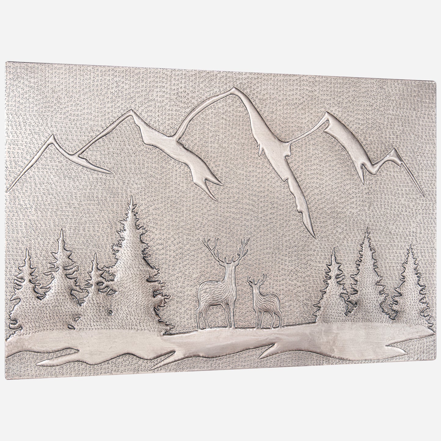 Deer Scene Kitchen Backsplash Tile 18"x30" Gray