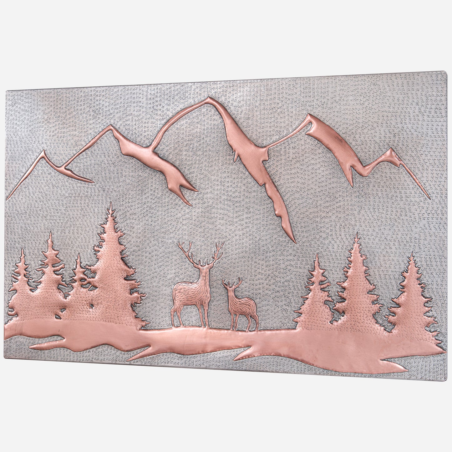 Deer Scene Kitchen Backsplash Tile 18"x30" Gray&Copper