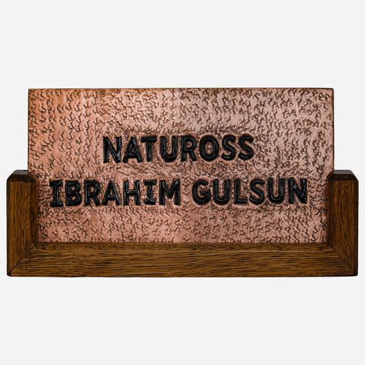 Copper Desk Name Plate (Personalized, Copper&Black Color)