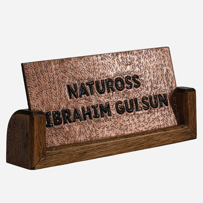 Copper Desk Name Plate (Personalized, Copper&Black Color)