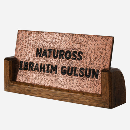 Copper Desk Name Plate (Personalized, Copper&Black Color)