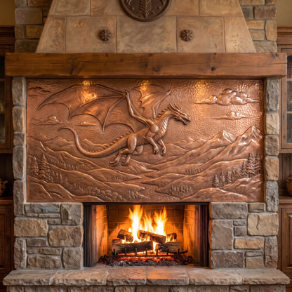 Flying Dragon Copper Wall Art