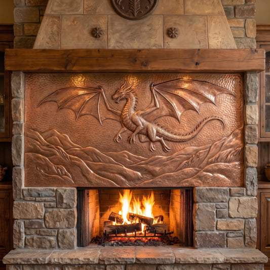 Flying Dragon Copper Wall Art