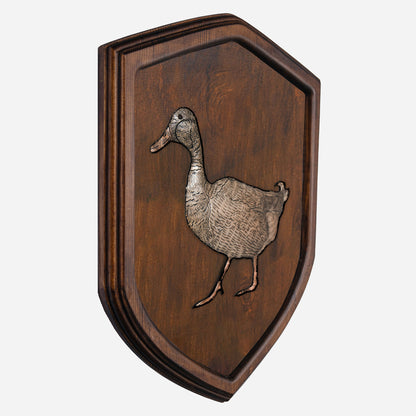 Copper Duck on Wood Plaque